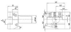 FORTIS VDI Radial Werkzeughalter rechts B1 30x20mm